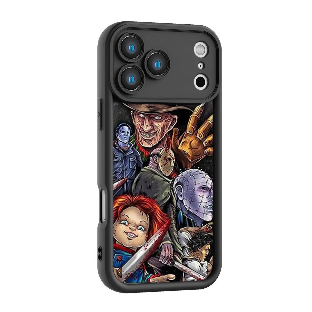 Cool Scary Horror Halloween Black Phone Case with Iconic Characters Chucky  for iPhone 17 Pro Max Air 16 Plus 15 14 13 12 mini Shockproof TPU Cover  Easy Installation - TikTok Shop