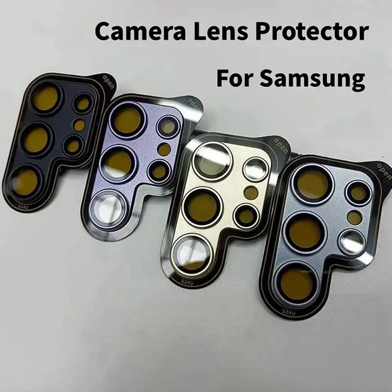 Metal Camera Lens Protector For Samsung Galaxy S25 Ultra S24 S23 Ultra Back Lens Case Tempered Glass Ring For S23 S24 S25 Plus