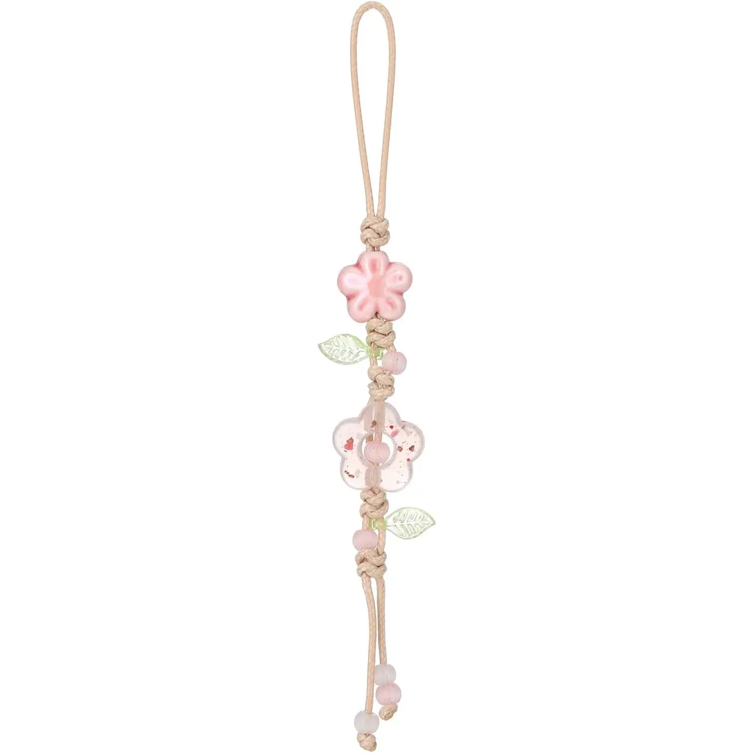 Cute Flower Phone Charm Lotus   Beaded Camera Phone Strap Bag Charms Y2K Accessories