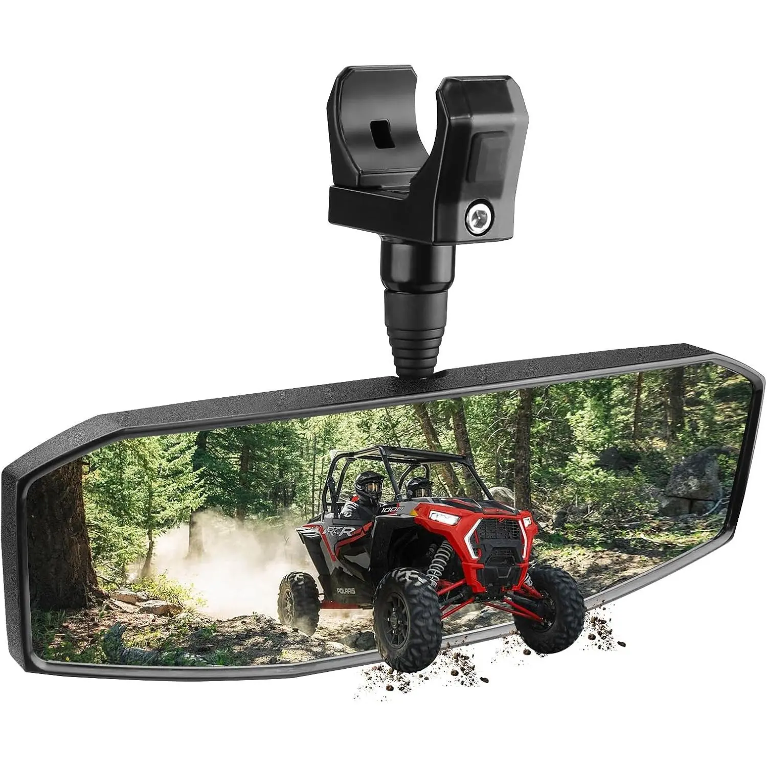 UTV Rear View Mirror,SXS UTV Mirrors HD,360°Adjustable Angle for 1.5" to 2.0 inch Round Roll Cage,Compatible with Polaris RZR,Honda Pioneer,Kawasaki KRX/Mule,Yamaha,Talon,Can Am X3,CFMOTO