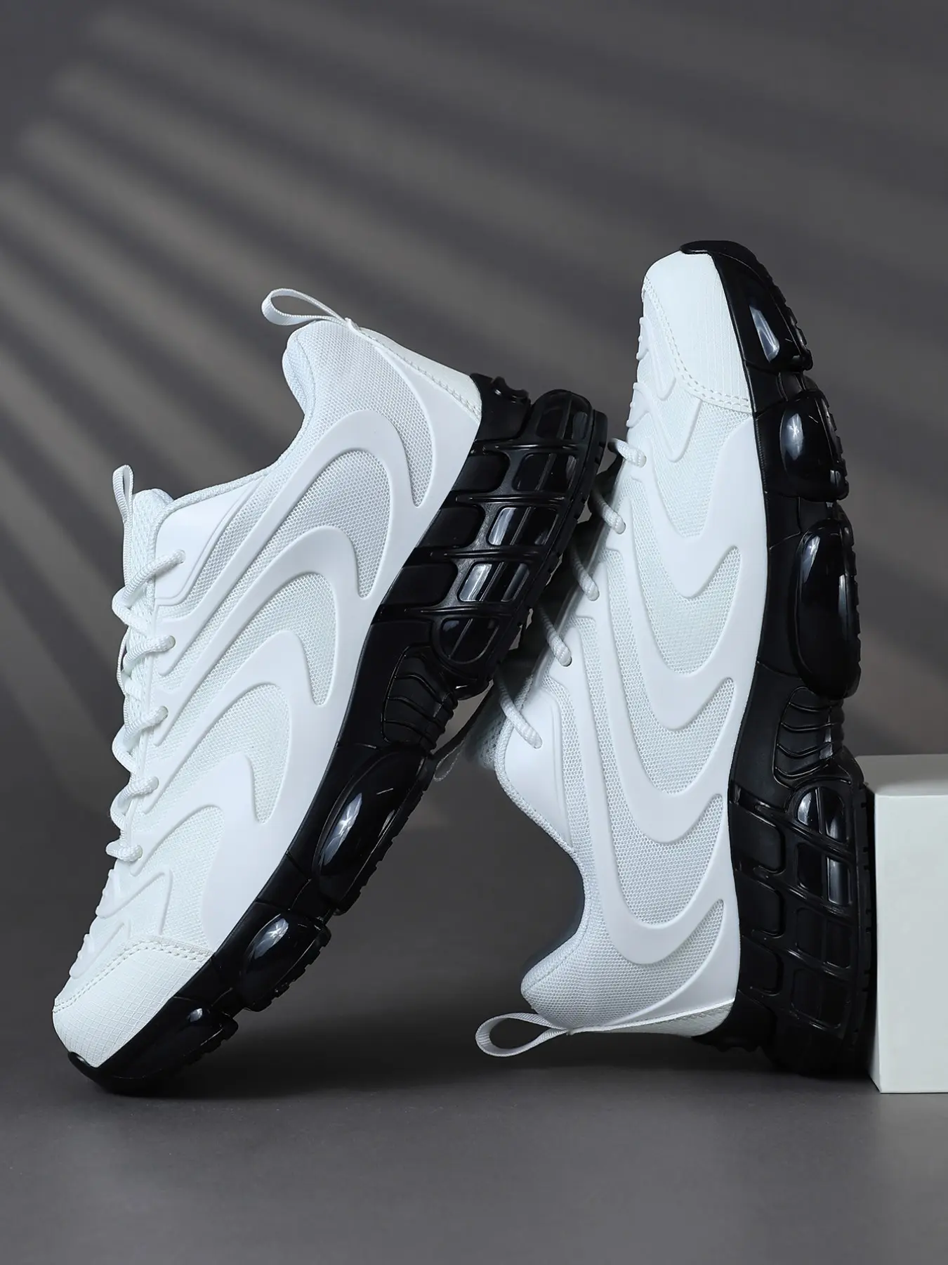 Men's Colorblock Sneakers, Lightweight Breathable Mesh, Anti-Slip Shock Absorption, Comfortable for Work/travel/daily Use