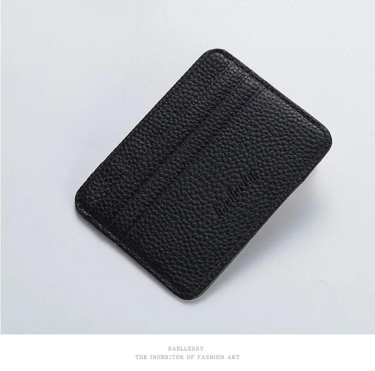 Double-sided PU Leather ID Card Holder Multi-color Bank Credit Card Case Multi-slot Ultra-thin Wallet Business Card Holder Men