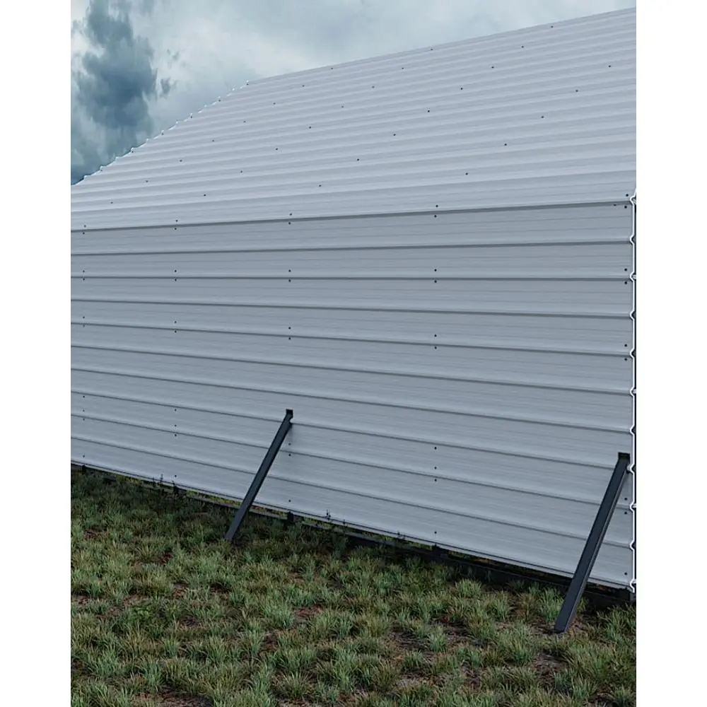 Garvee Enclosed Heavy-Duty Metal Carport Kit - 27 Galvanized Ribbed Galvanizedlvanized Steel Roof Panels, 16 Pack (64.17 x 19.68 in) - All-Weather Vehicle Shelter, Cream/White