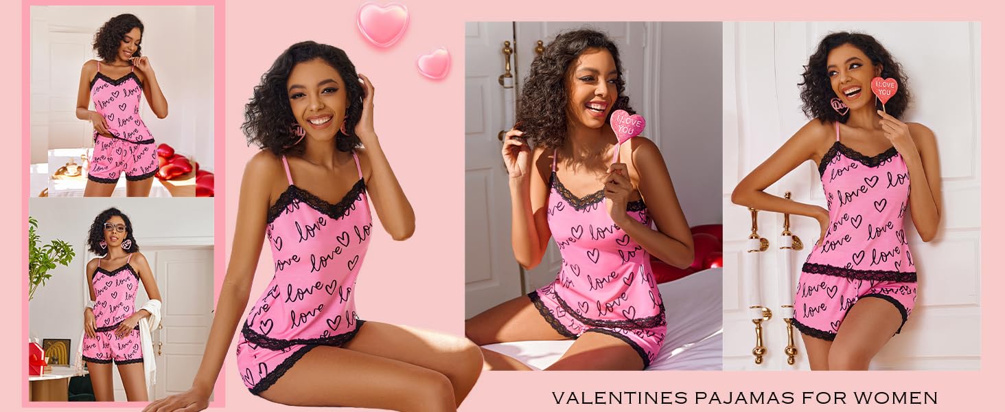 Women's Camisole Pajama Set Modal Pajamas Lace Trim Short Pajama Set with Shorts Easter Gift