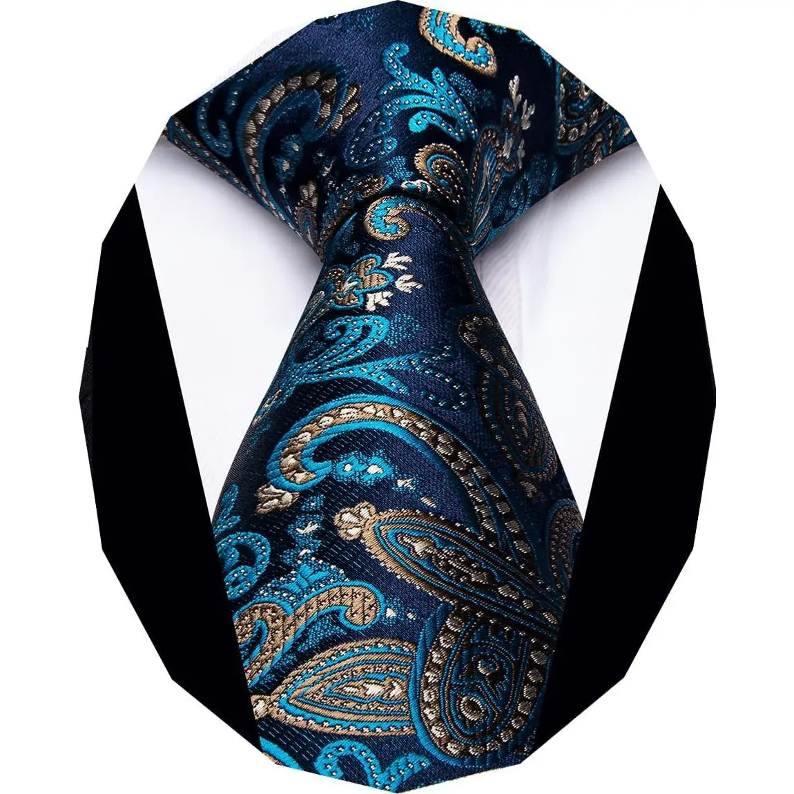 Paisley Men's Necktie Woven Silk Floral Ties for Men Designer Formal Business Party Wedding