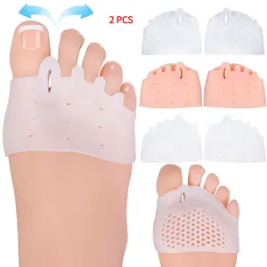 2PCS Upgraded Breathable Silicone Toe Spacers, Toe Separator Corrector for Bunions, Hammer Toes and Foot Pain Relief