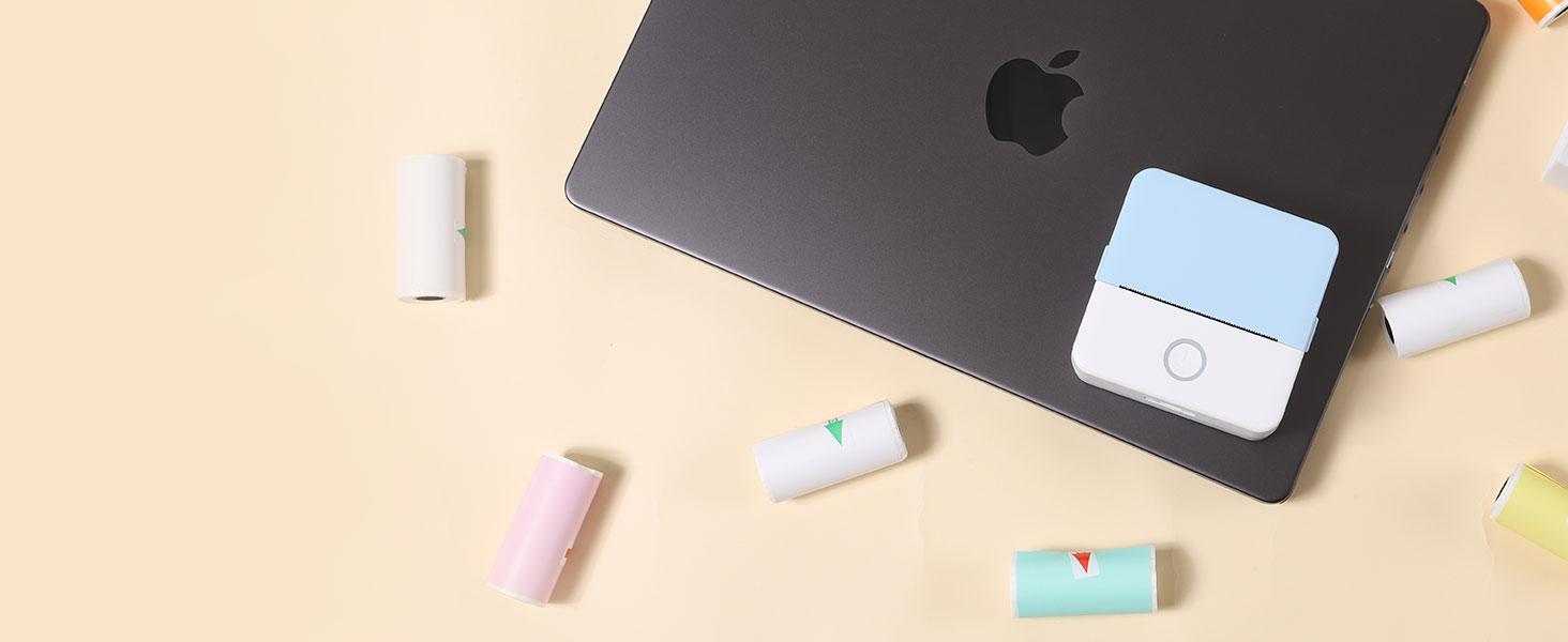 Print Pods Mini Printer, Thermal Inkless Sticker Maker With 10 Rolls Printing Paper, Pocket Printpod For Phone, Portable Printer For Notes, Flashcards, Journal, DIY, Compatible With iOS & Android Print Pods Mini Printer, Thermal Inkless Sticker Maker With 10 Rolls Printing Paper, Pocket Printpod For Phone, Portable Printer For Notes, Flashcards, Journal, DIY, Compatible With iOS & Android