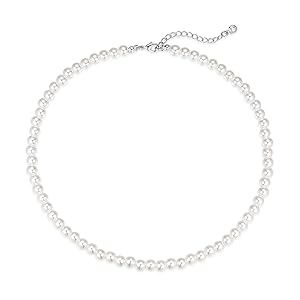 Pearl Necklace 8MM Dainty Round Imitation Pearl Choker Necklace Wedding Pearl Necklace Delicate Jewelry for Women Simple Bridesmaid Jewelry Gifts 2026