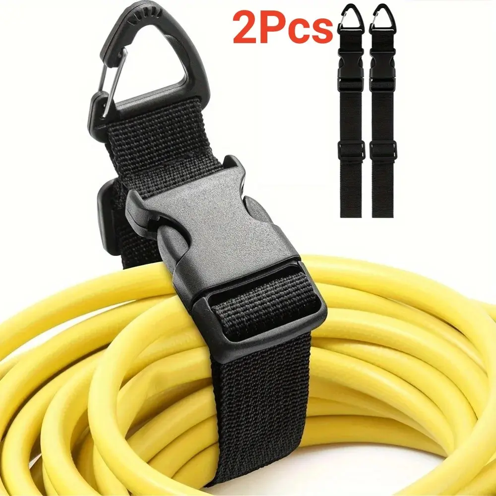 2 adjustable garden hose straps, triangular buckle strap storage strap, heavy-duty extension rope organizer, storage cable, hanging storage strap Heavy Duty Nylon for garage and studio