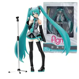 2026 hot item Hatsune Miku  Anime Girl Figure Figma 014 Virtual Singer Miku Joint Movable Model Statue Toys Doll