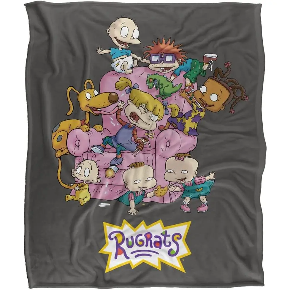 Rugrats Chair Silky Touch Super Soft Throw Blanket Lightweight Fluffy Throw Blanket, Soft Skin‑Friendly Warm Blanket for Bed, Couch, Outdoor Travel and Camping, Exquisite Birthday Holiday Gift for Family and Friends