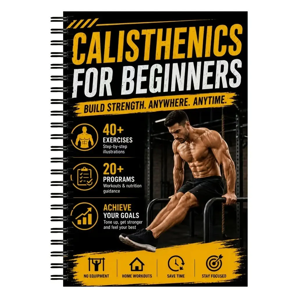 Beginner Bodyweight Fitness Journal, No Equipment Home Street Training Plan Notebook, Self-Weight Workout Log Book, DIY Exercise Planner