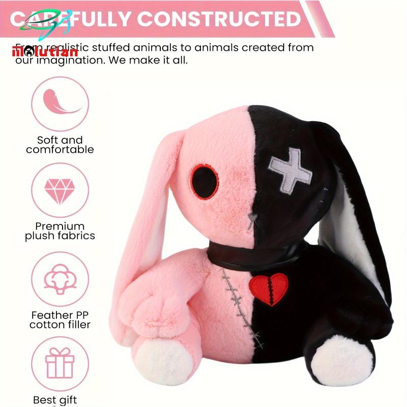 Cute Summer 25cm/9.84in Bunny Plush, Rabbit Stuffed Animal Plushies Toys for Kids, Kreeptures Plushies Toy Great for Party & Festival Gifts, Soft Huggable Animal Plushie Dolls, Surprise Gift Stuffers