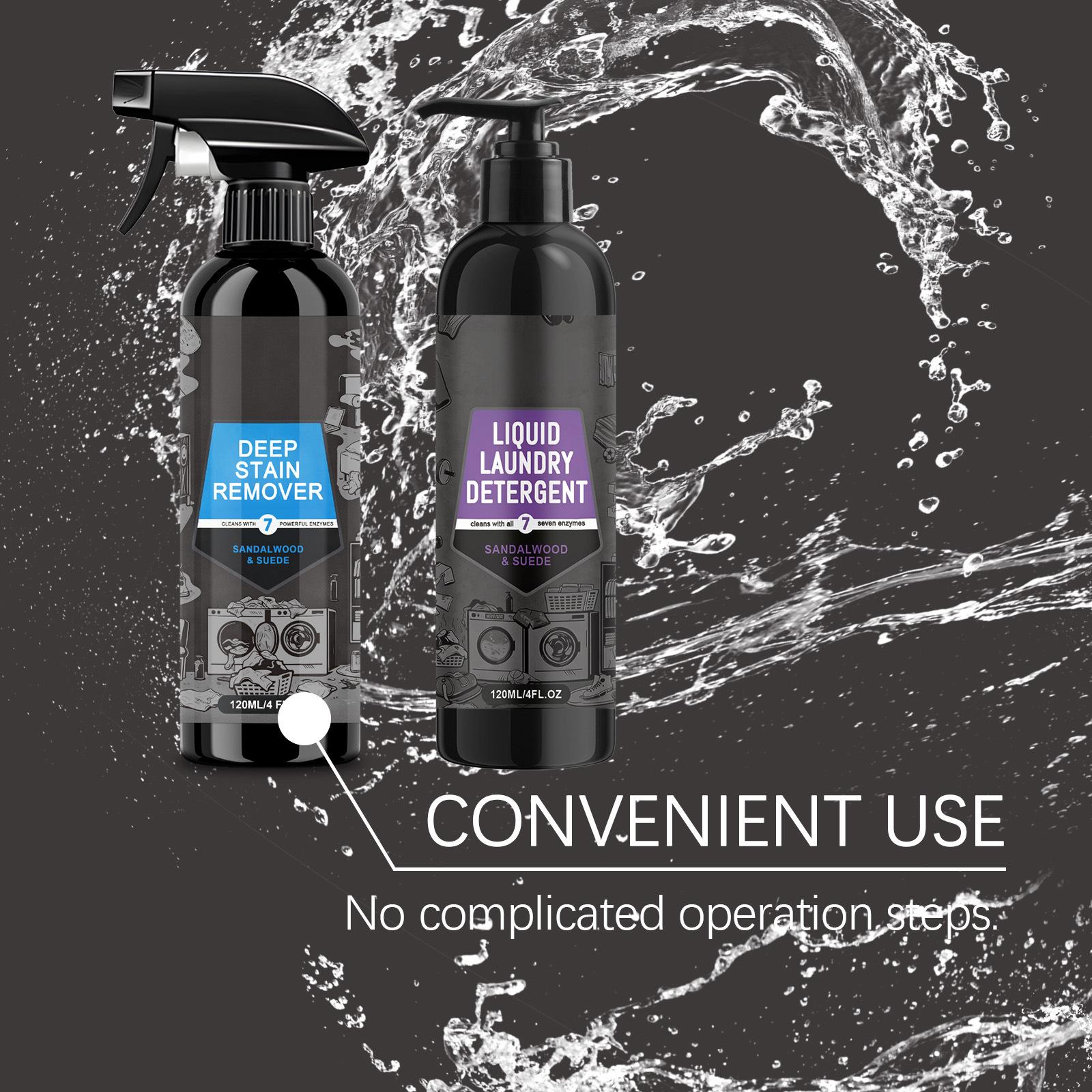 Clothing detergent gently removes stains and oil, cleans and renews clothes, provides convenient daily care and washing