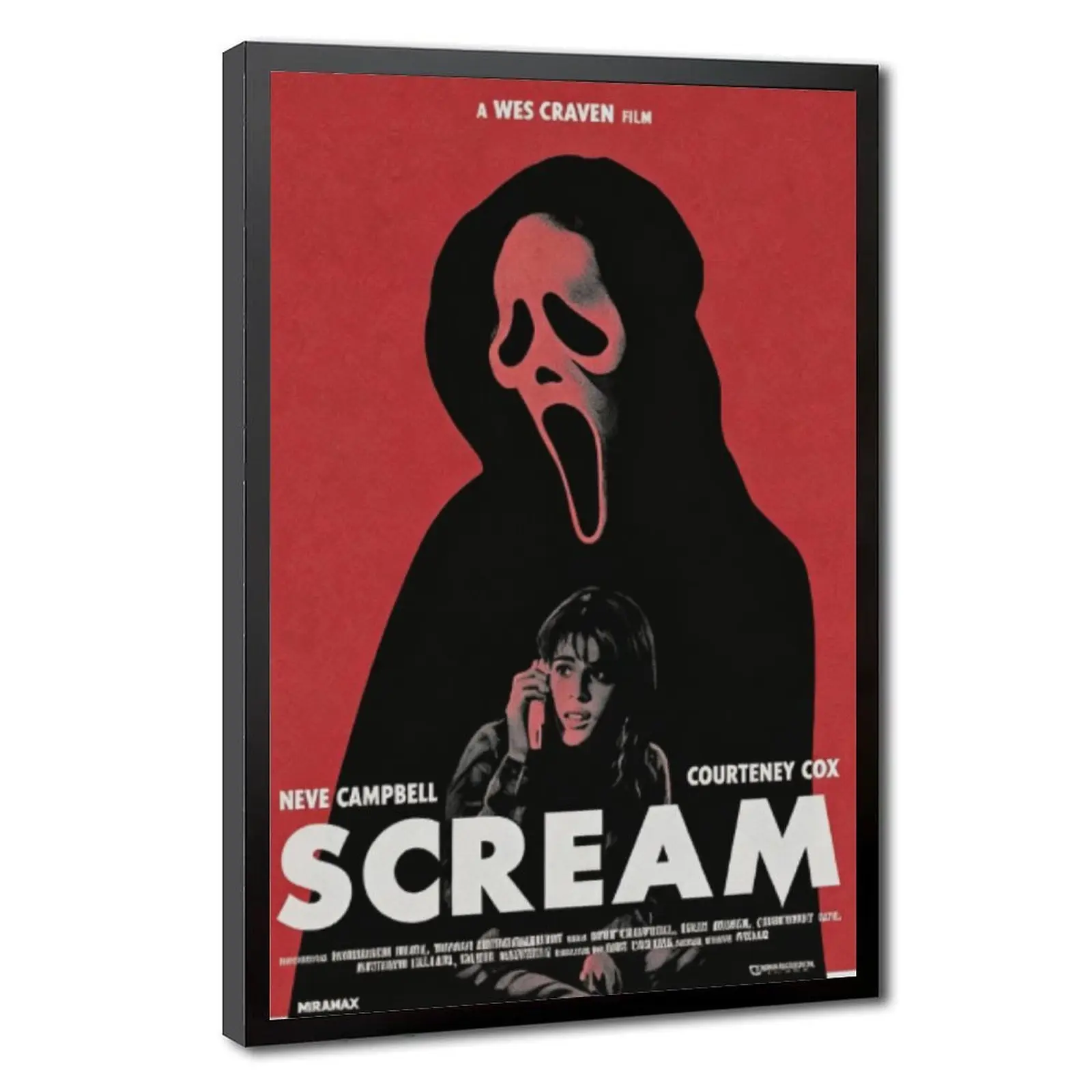 Scream Movie Poster Classic Horror Film Print Retro Slasher Movie Print Vintage Cinema Poster Gothic Wall Art Red Tone Movie Photography Dark Aesthetic Teen Bedroom Living Room Wall Decor
