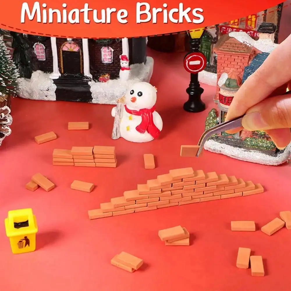 Fairy Garden Landscaping Dollhouse Accessories Clay Mini Bricks Mini Figurine Miniatures Tiny Ornament