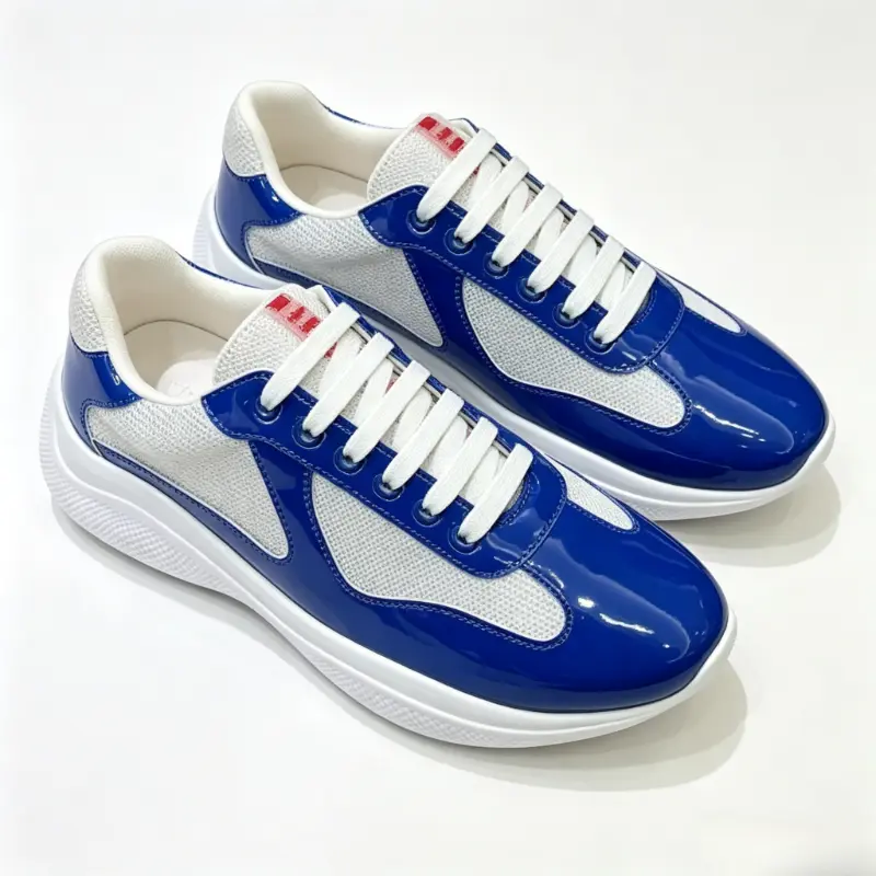 Glossy Patent Leather Mesh Panel Sneakers Women Men Lightweight Platform Walking Shoes Trendy Color Block Casual Trainers Daily Streetwear Fashion Lace Up Low Top Comfort Cushioned Sole Sneakers For Outdoor Travel Shopping