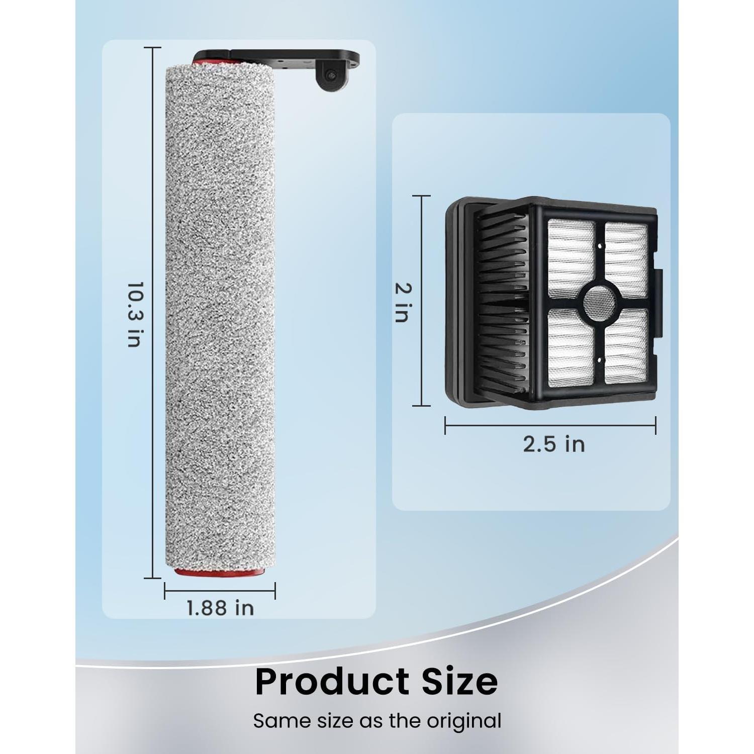 (6pcs) Replacement Brush Rollers And HEPA Filters For H12 Pro/ H12 Dual Wet Dry Vacuum Cleaner, Replacement Accessories Kit Inclue 3 Vacuum Filter, 2 Roller Brushes (6pcs) Replacement Brush Rollers And HEPA Filters For H12 Pro/ H12 Dual Wet Dry Vacuum Cleaner, Replacement Accessories Kit Inclue 3 Vacuum Filter, 2 Roller Brushes