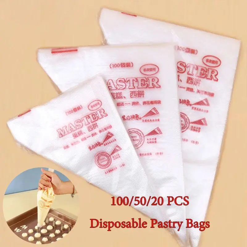 SML20 50 100PCS Disposable Pastry Bags Confectionery Equipment Pastry And Bakery Accessories Reposteria Cake Tools For Cake