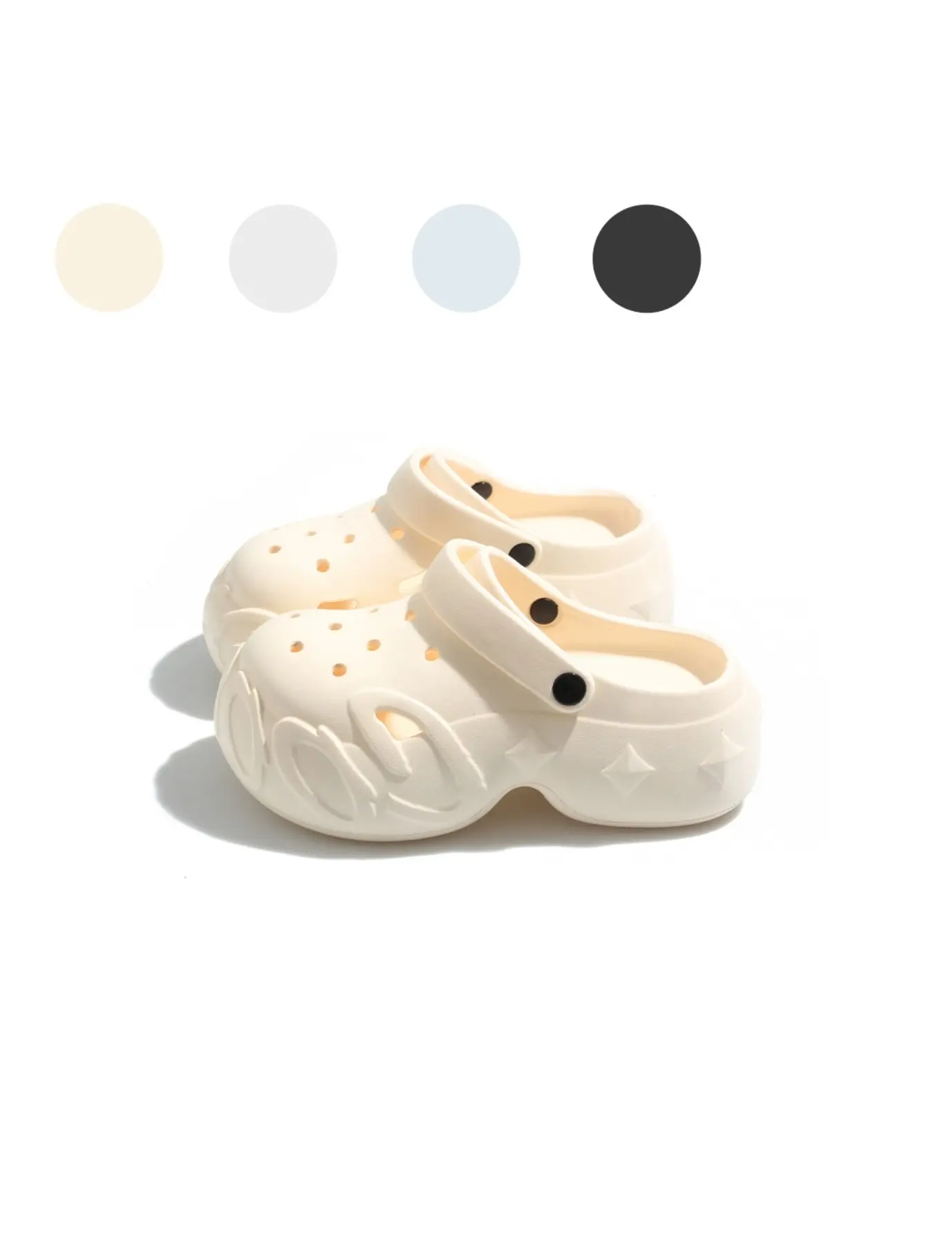 Women's Soft Clogs: Height-Increasing Thick Sole + One-Piece Molding, Home/Outdoor Dual-Use Shoes, Breathable Slippers, Summer Slippers