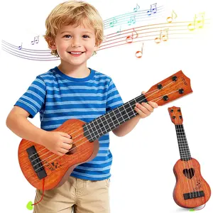 Classical Ukulele  Kids, Mini Toddler Guitar Toy with Pick, Educational Musical Instrument  Preschool Boys Girls, Early Learning Music Toy  Ages 3 4 5 6+ Years Old, Brown