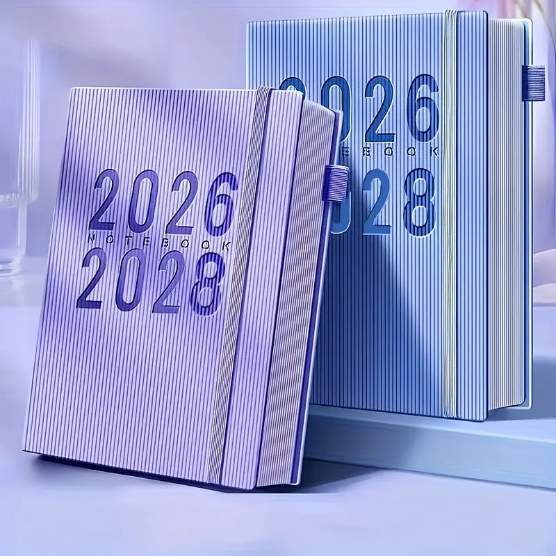 4 Colors Available 2026-2028 3-Year Monthly Planner Soft Cover Notebook With Elastic Pen Holder 12 Month Layout Minimalist Agenda Organizer For Organized Adults
