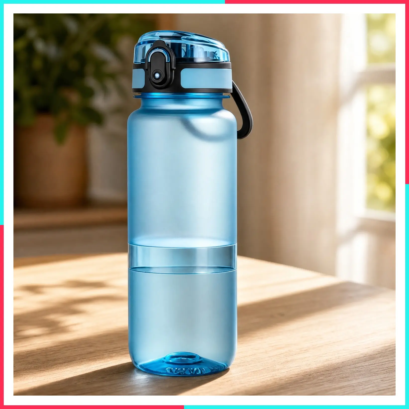 32oz Clear Water Bottle with Chug Lid - Frosted, BPA-Free, Leakproof, Wide Mouth, Portable Sports Bottle for Gym, Office, Travel, Outdoor, Dark Teal