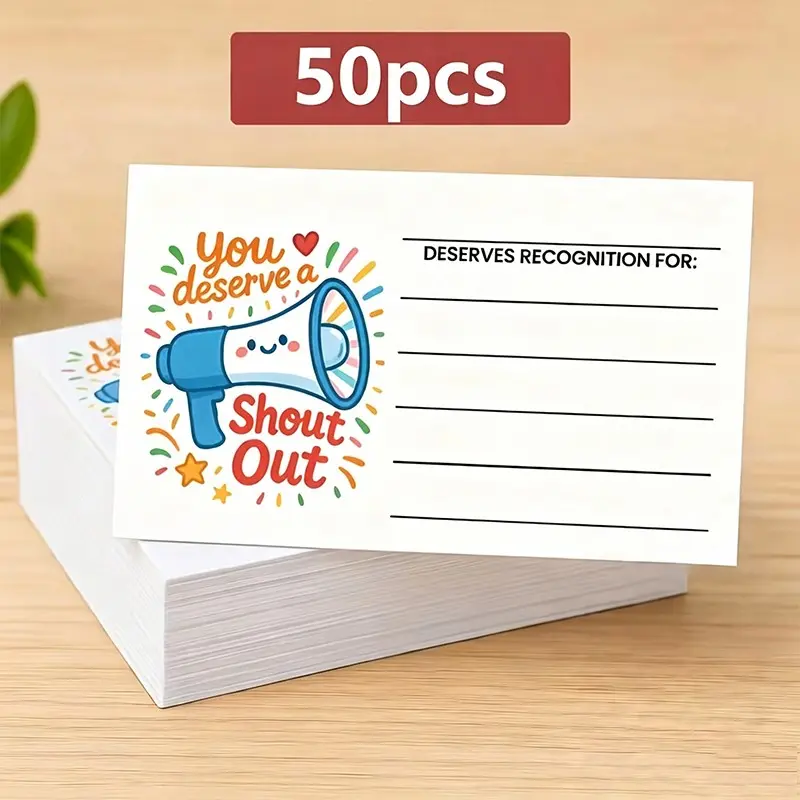 50/100pcs Positive Encouragement Cards, Positive Affirmation Cards, You Deserve It! Colorful Motivational Thank You And Recognition Cards, Suitable for Classroom, Office Team Rewards, School Bulletin Boards, And Employee Appreciation