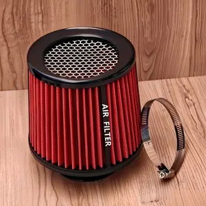 76mm Air Filter High Flow Cold Air Intake, Universal Vehicle Air Filters, Nonwoven Fabric Material, Car Accessories