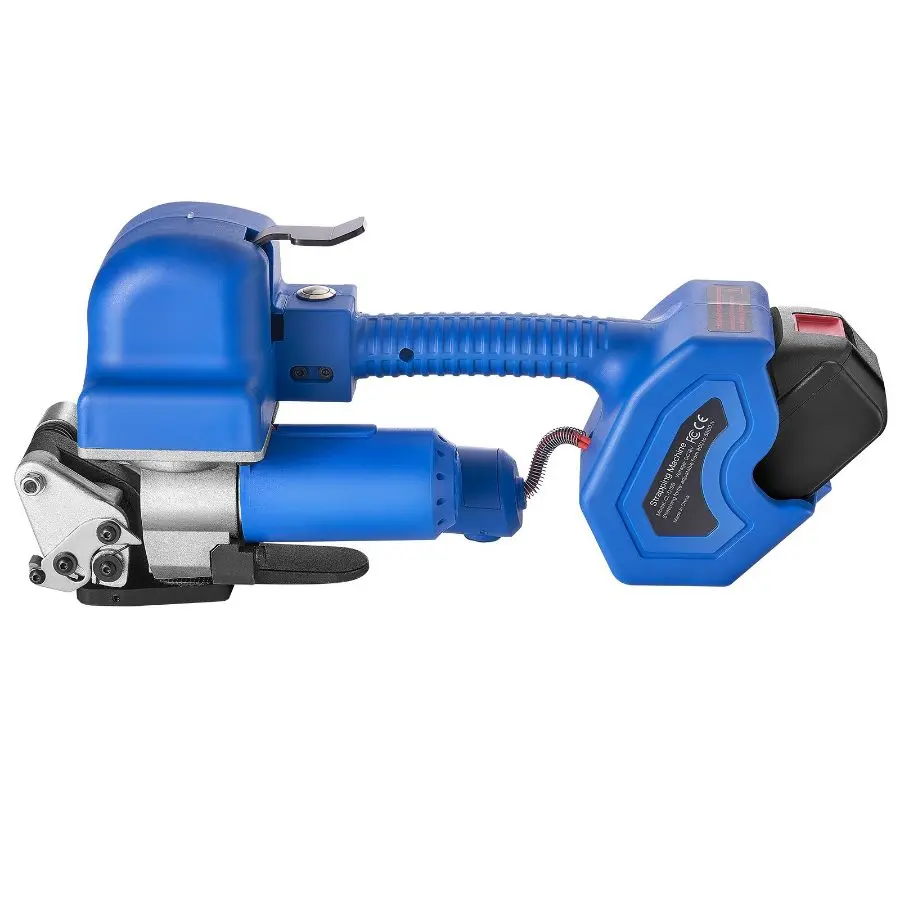VEVOR Handheld Electric Strapping Machine, Digital Display, Handheld Grip, 2x 4000mAh Batteries, Automatic Banding Tool for 0.394-0.748in Wide PET Straps, Packaging for Box Pallets