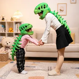 Large-sized dinosaur skeleton plush toy, fun Tyrannosaurus Rex costume toy, children's gift, cosplay costume, Halloween party costume.
