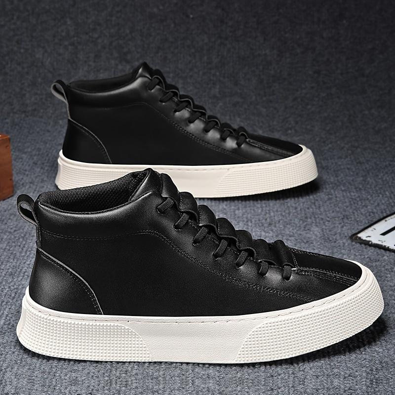 [Durable | Comfortable] Durable Comfortable Men's Ankle Boots |   Non-Slip Lace-Up Soft-Sole Sneakers for Outdoor Daily Wear