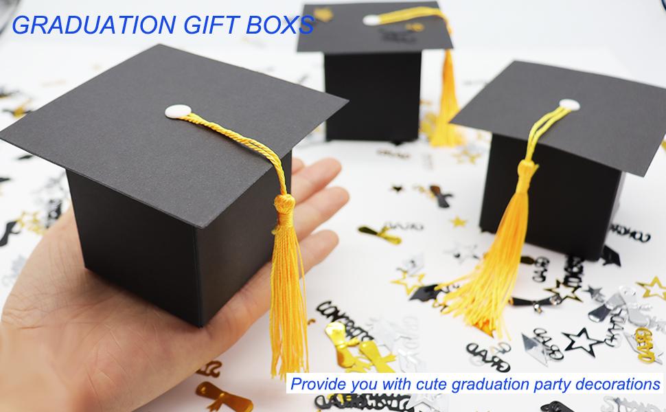 30Pcs Graduation Cap Candy Box Graduation Party Supplies 2026 Decorations Graduation Gift Candy Boxes for Graduation Party Favor