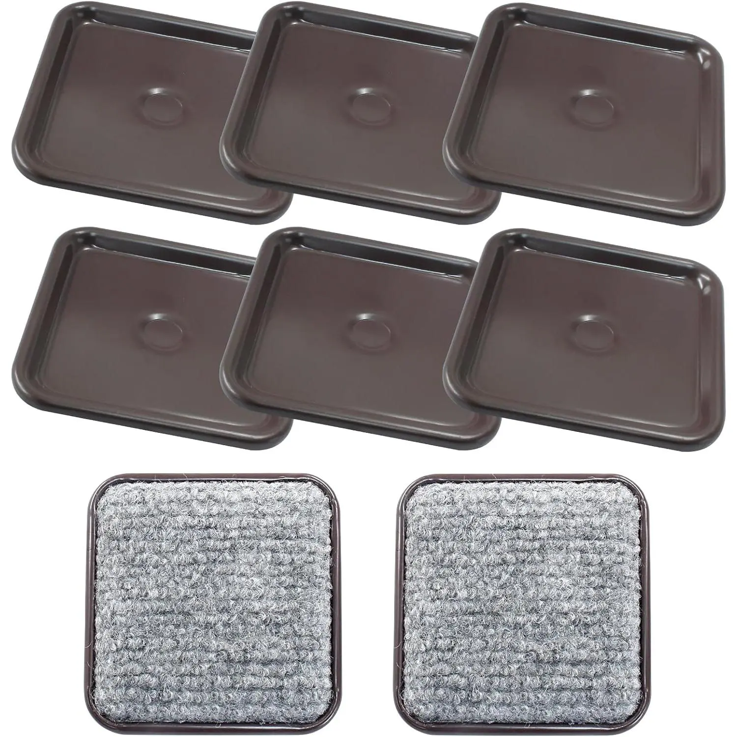 8 count Furniture Sliders, 2.5 x 2.5 Inch ID Moving Pads Sliders | Heavy-Duty Furniture Movers Slider, Square Sofa Slider, For Hardwood Floors, Protect Carpet Surface