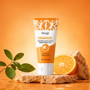 Orange Scented Exfoliator Clear Gel - Gentle Exfoliation for Face & Body Vitamin C Face & Body Scrub, Deep Cleansing Peeling Gel, Brightening Facial Exfoliator, Dead Skin Remover, Gentle Daily Skincare, Gift for Back to School