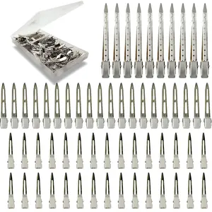 60Pcs Metal Styling Duck Billed Hair Clips, Silver Alligator Roller Clips for Women's Long Hair Styling Sectioning and Pin Curls, Bow DIY, with Case