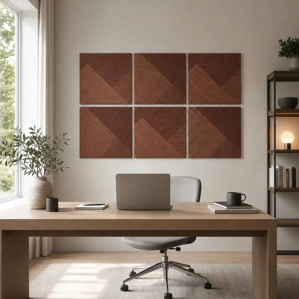 3D Geometric Acoustic Wall Panels 23.6x23.6 Inch - Decorative Soundproof Wall Tiles High Density Eco Polyester Fiber Noise Reduction Panels for Home Studio Living Room