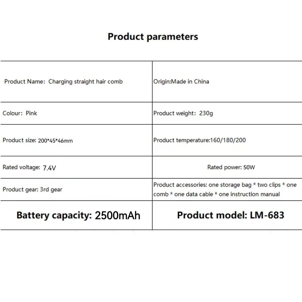 Portable Hair Straightening Comb, Multi-purpose Straightening Comb for Travel, Mini Hot Comb, Hair Styling Tool for Women and Men