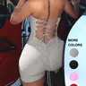 New Summer Women's Backless Tie Waist Solid Color Slim Fit Sexy Chic Versatile Sleeveless Romper Halter Neck Jumpsuits