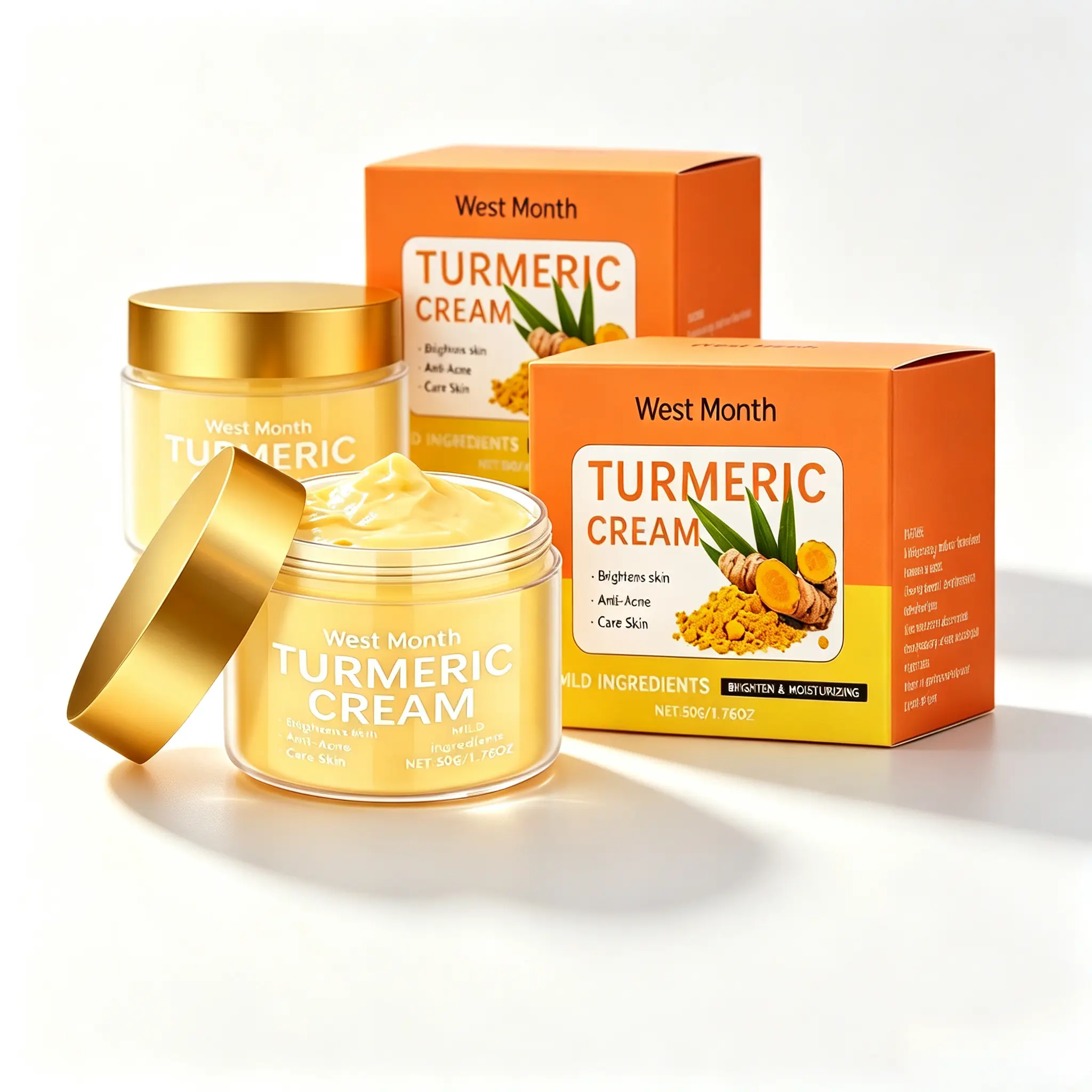 Turmeric Infused Gentle Daily Face Cream, Hydrating Nourishing Facial Cosmetic, Delivers Soft Refreshed Skin Texture & Natural Radiant Glow for All-Day Skin Comfort
