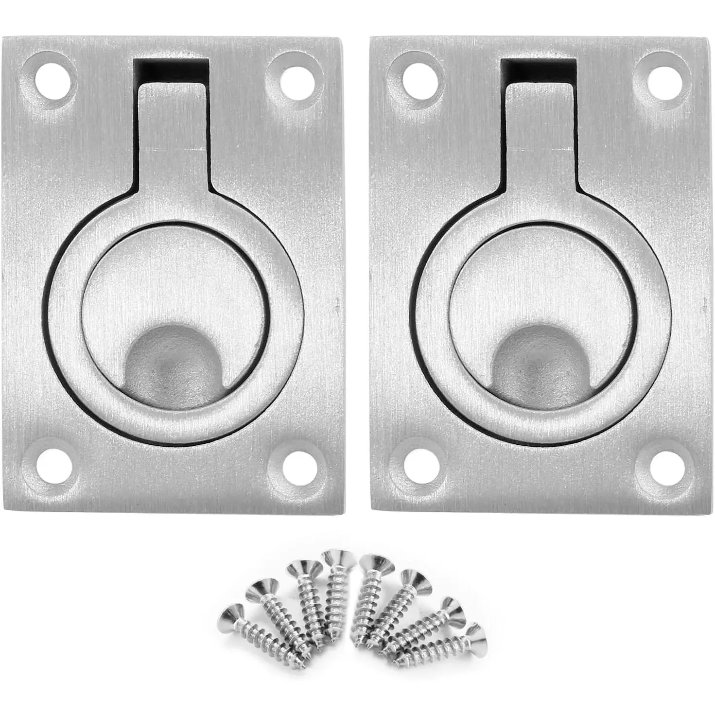 316 Stainless Steel Marine Boat Flush Mount Ring Hatch Pull Handle - Recessed Hidden Pull for Deck Drawers, Cabinet Trap Doors, Ideal for Builders, Creators, DIY Enthusiasts with Durability and Resistance to Corrosion for First-Time Projects