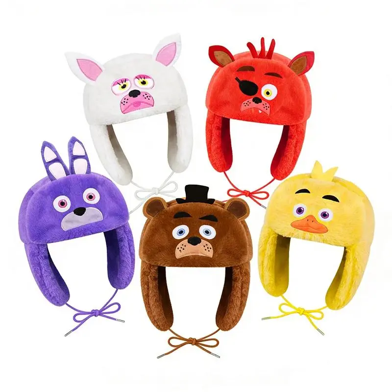 Party Gift Plush Cartoon Animal Creative Hat Warm and Fluffy Lei Feng Hat Five Nights Games Surrounding Hats