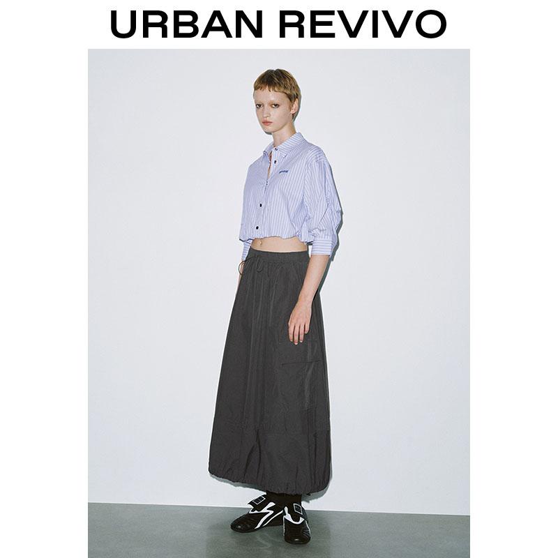 URBAN REVIVO Overhead Cropped Shirts UYV250029 Springtok Casual Classy Top Casual Chic