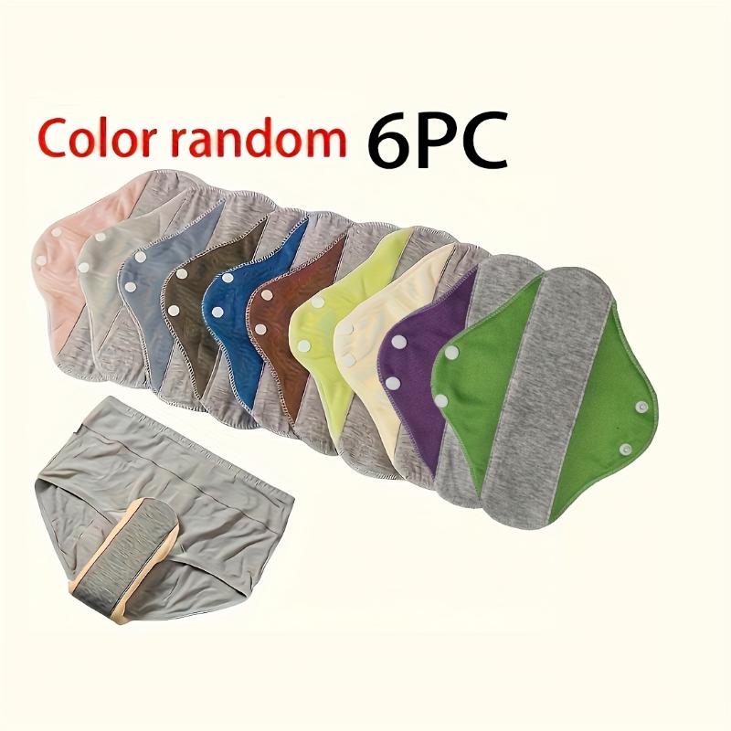 6pcs Acetate Period Kit Graphene Pads Reusable Leak-proof Sanitary Urine Protection Pads for Menstrual Care Feminine Hygiene Product LX850016
