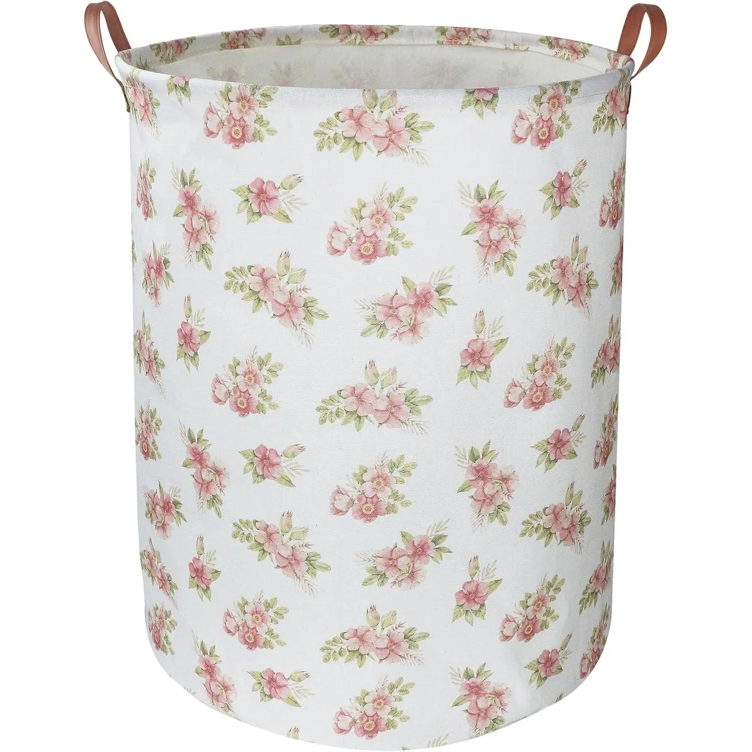 Pink Flower Laundry Hamper, laundry Basket, Nursery Hamper,Waterproof Storage Bin for Bedroom,Clothes Organizer Basket, Room Decor(Pink Flower)
