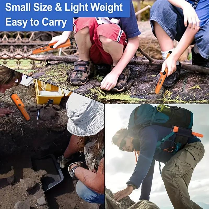 Handheld Metal Detector for Adults, Durable Plastic Design, Adjustable Sensitivity, Carrying Pouch Included, Ideal for Outdoor Treasure Hunting, Detector Pinpointer