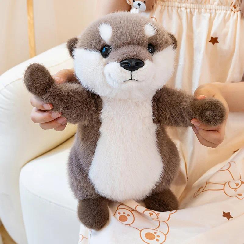 Kawaii Cartoon Animal Otter Plush Toys Huggable Soft Sea Otter Stuffed Doll Peluche Cute Furry Otter Doll Children Gifts