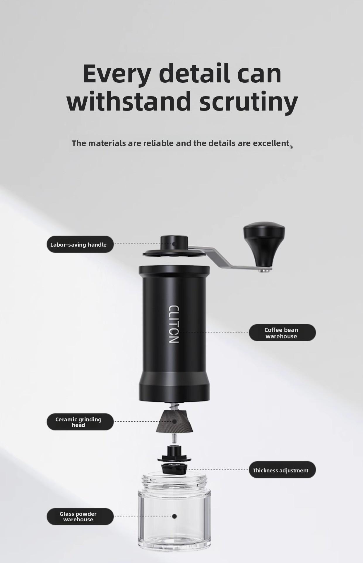 Hand Cranked Coffee Grinder Coffee Bean Grinder Manual Coffee Grinding Tool Hand Brewing Equipment Small Household Hand Grinding Coffee Machine
