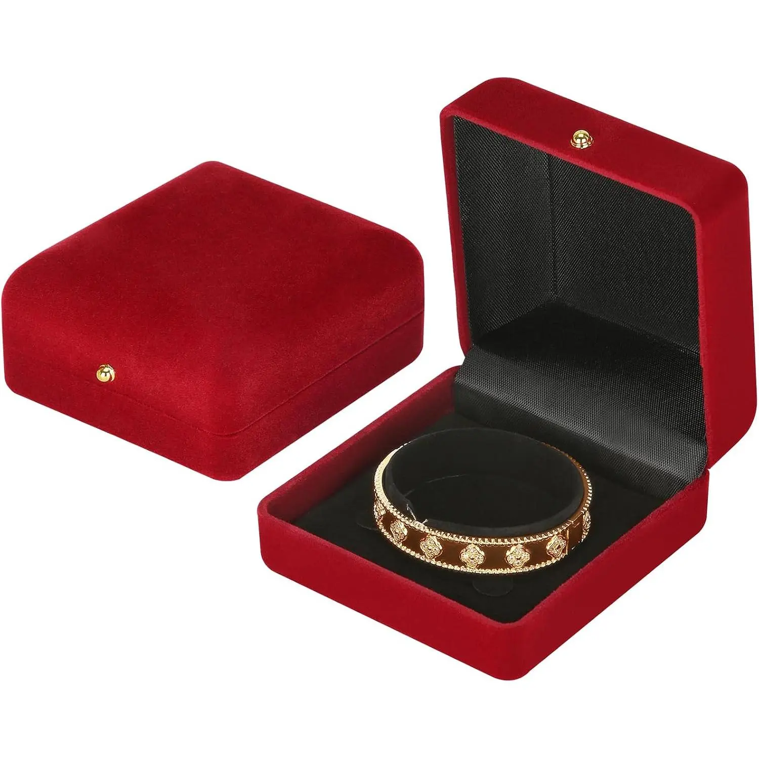 2 count  Bracelet Box (Red) | Elegant Bangle  Box,  Boxes for Women, for Memorable Moments