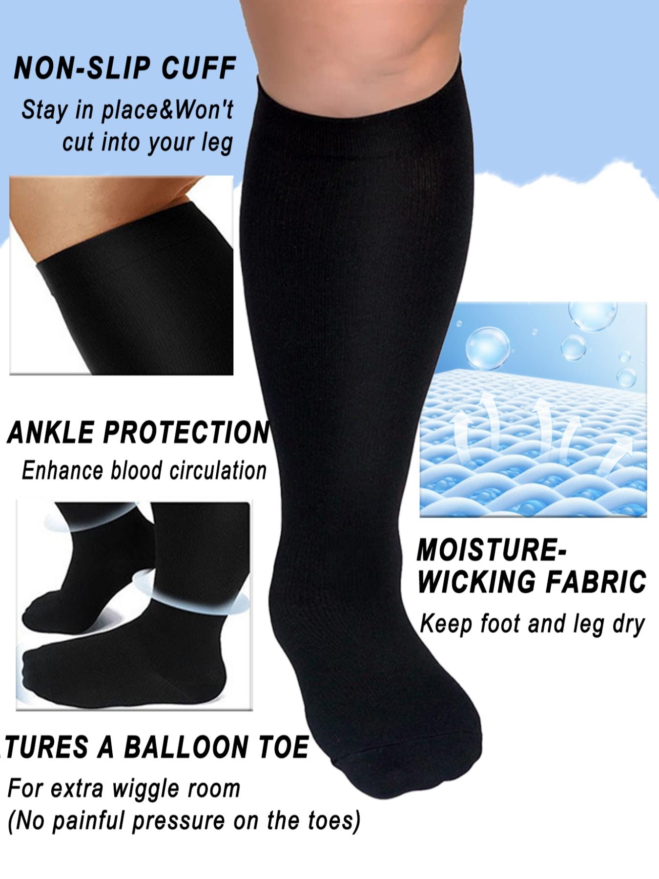 Compression Socks Set for Men & Women, 20-30mmhg Graduated Compression Stockings, Sporty Design, Moderate Fabric, All Season Use, Athletic Socks, Performance Socks, Sports Socks